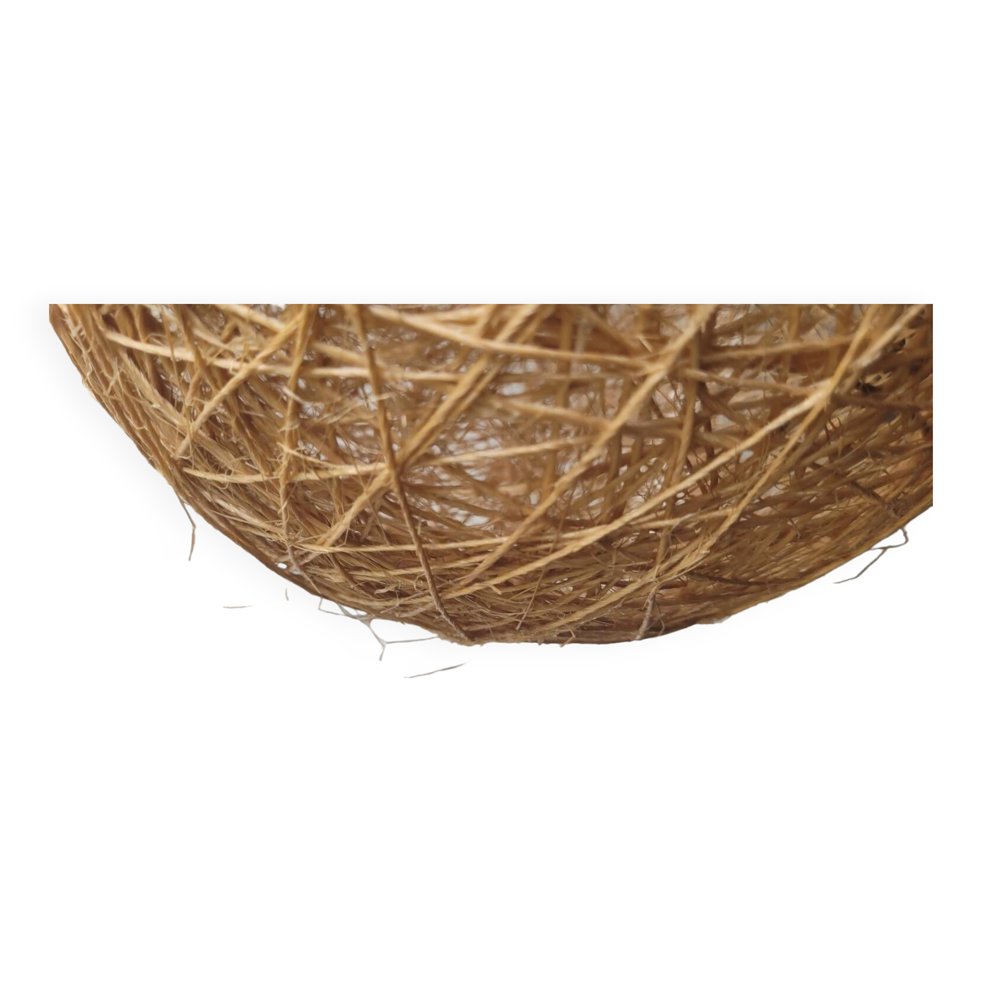 70's sisal pendant light