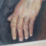 Portrait huile sur toile signé J. Adam 53