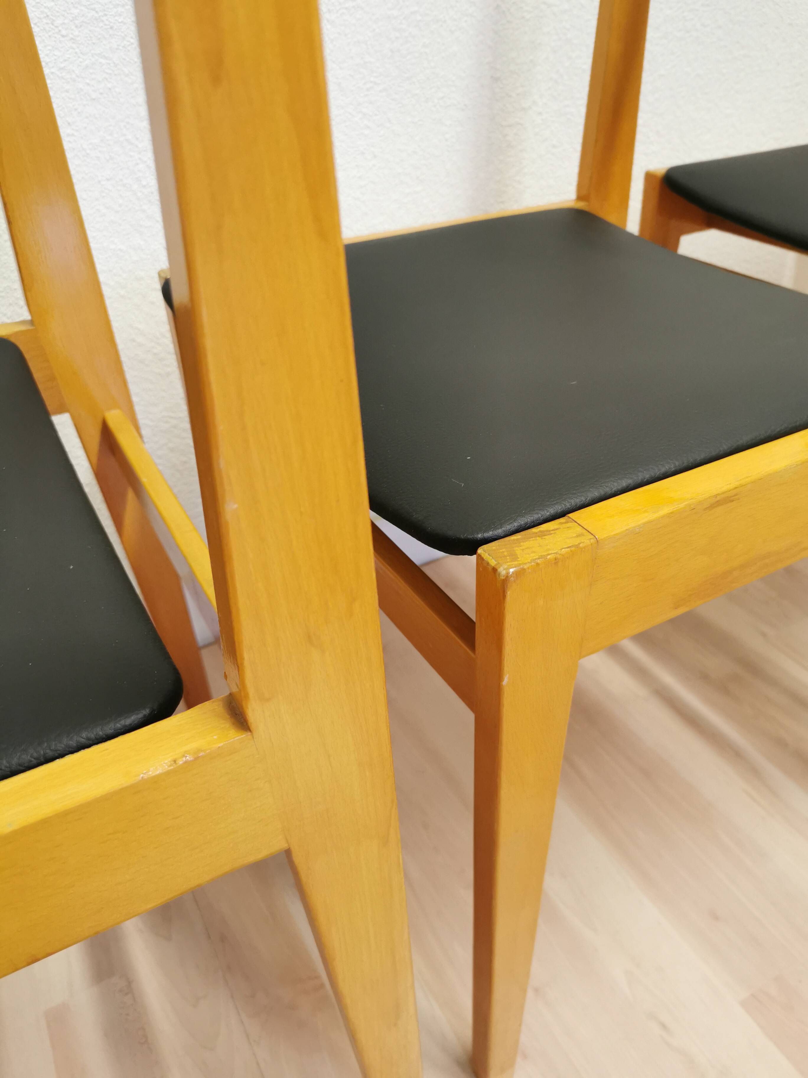 Chaises de salle à manger en bois scandinaves vintage - Branko Ursic STOL Kamnik, ensemble de 2