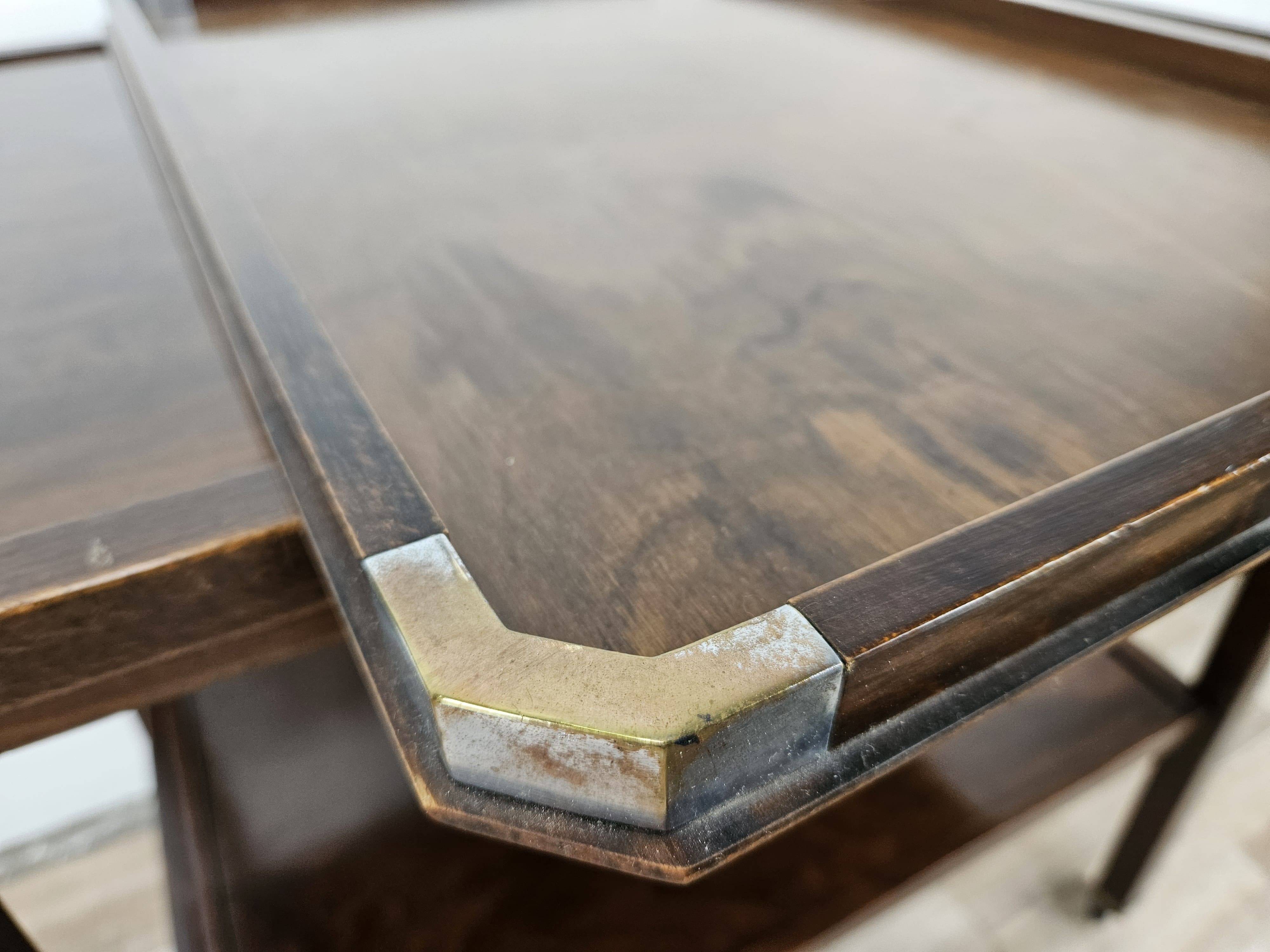 1930s art decò tray by fada in wood and metal