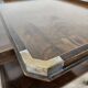 1930s art decò tray by fada in wood and metal