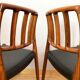 Set of 2 vintage Danish rosewood chairs 1974, Model 83, by Niels Moller