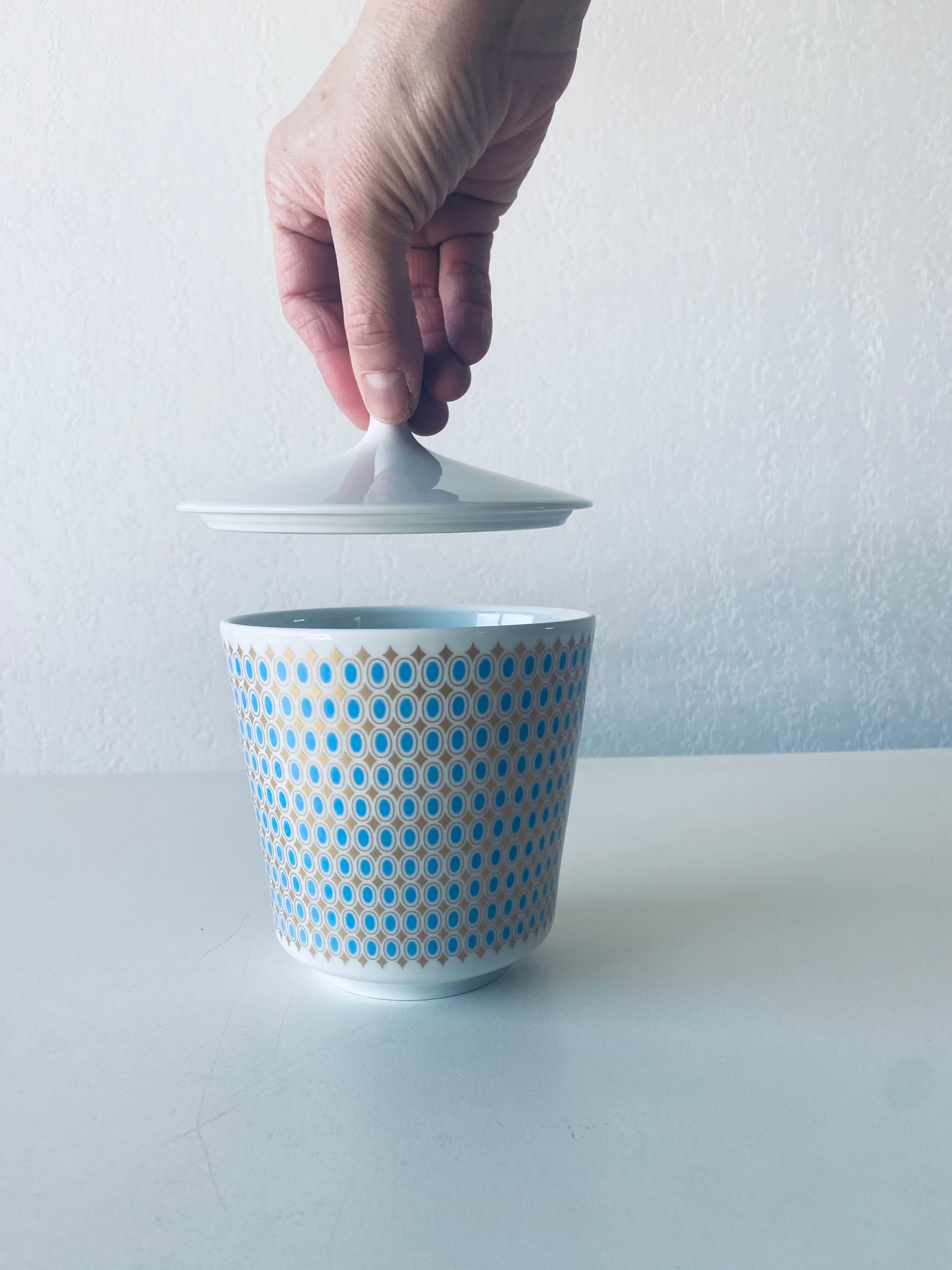 Vintage porcelain candy box stamped Heinrich