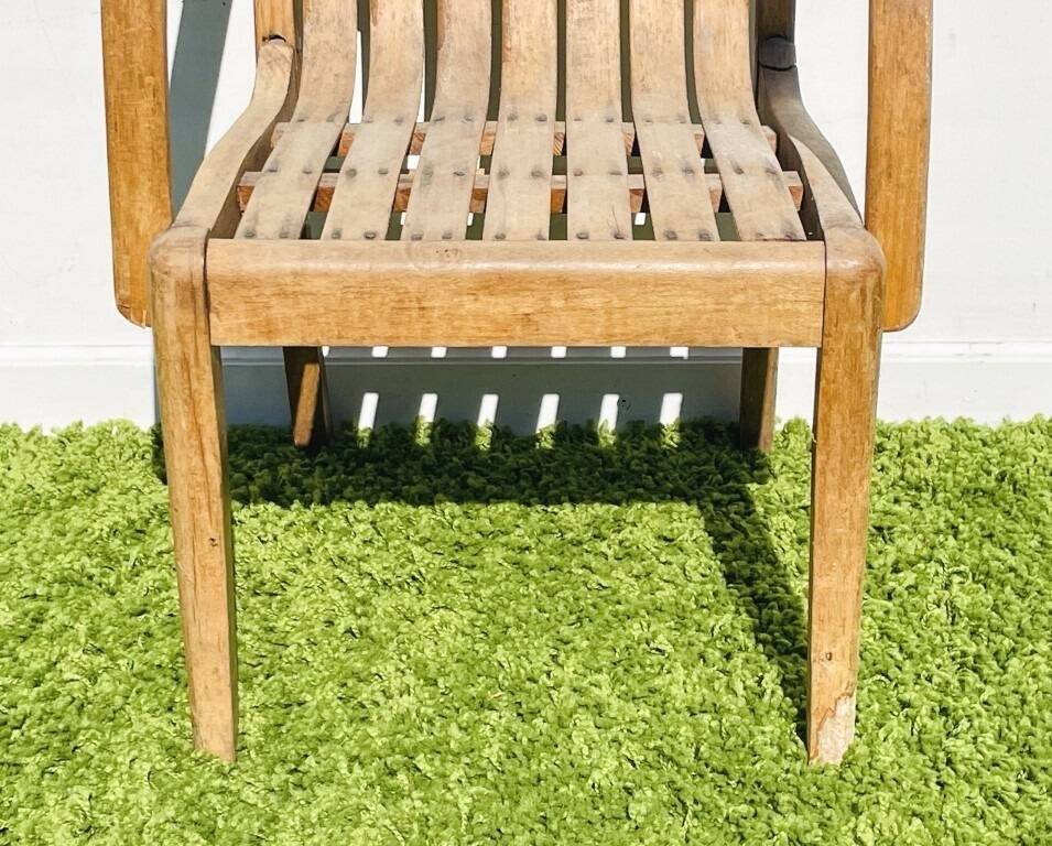 Vintage 60s wooden children's armchair
