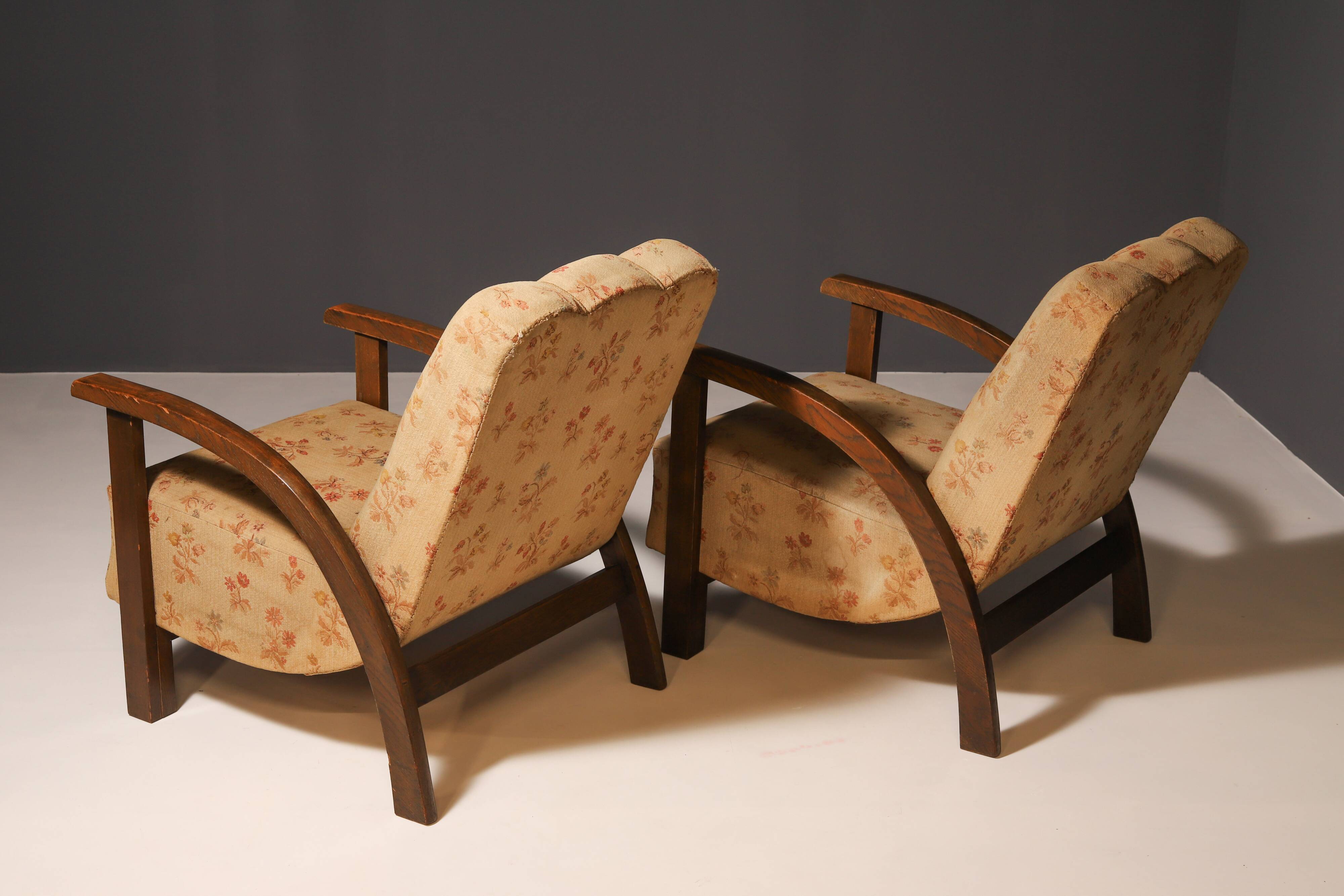 Pair of ART DECO armchairs, 1930´s, Central Europe