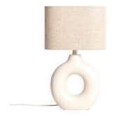 Ceramic and fabric table lamp
