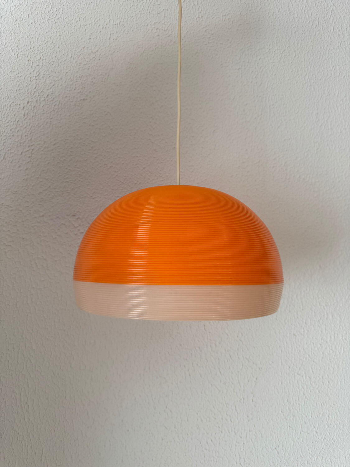 Large Rotaflex suspension, orange and cream, 1960s / 70s