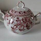 Saint-Amand & Hamage antique sugar bowl – Campanule rouge model