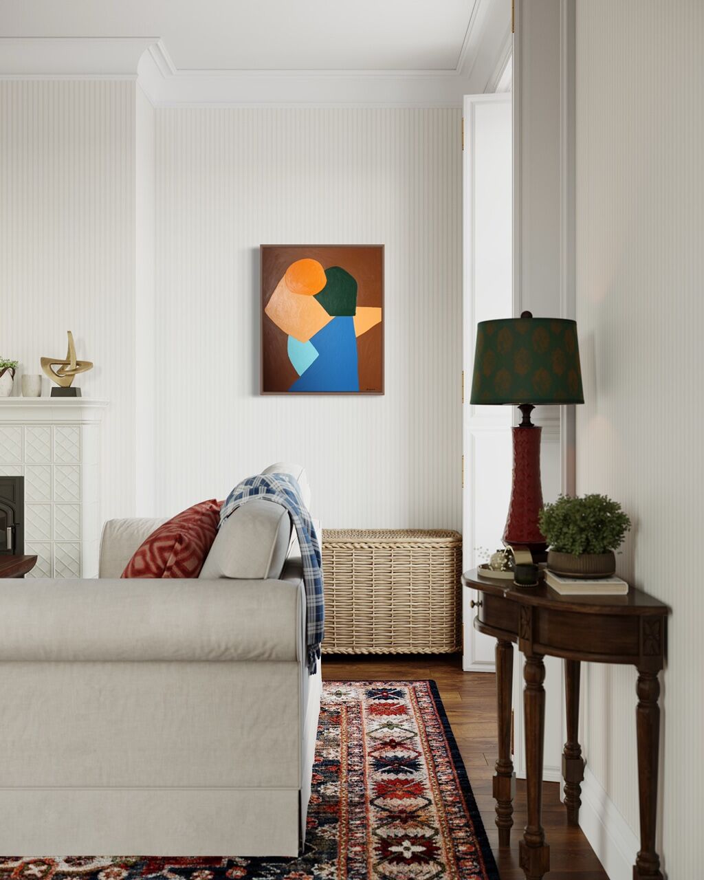 Original figurative painting "come closer" 73x60 cm