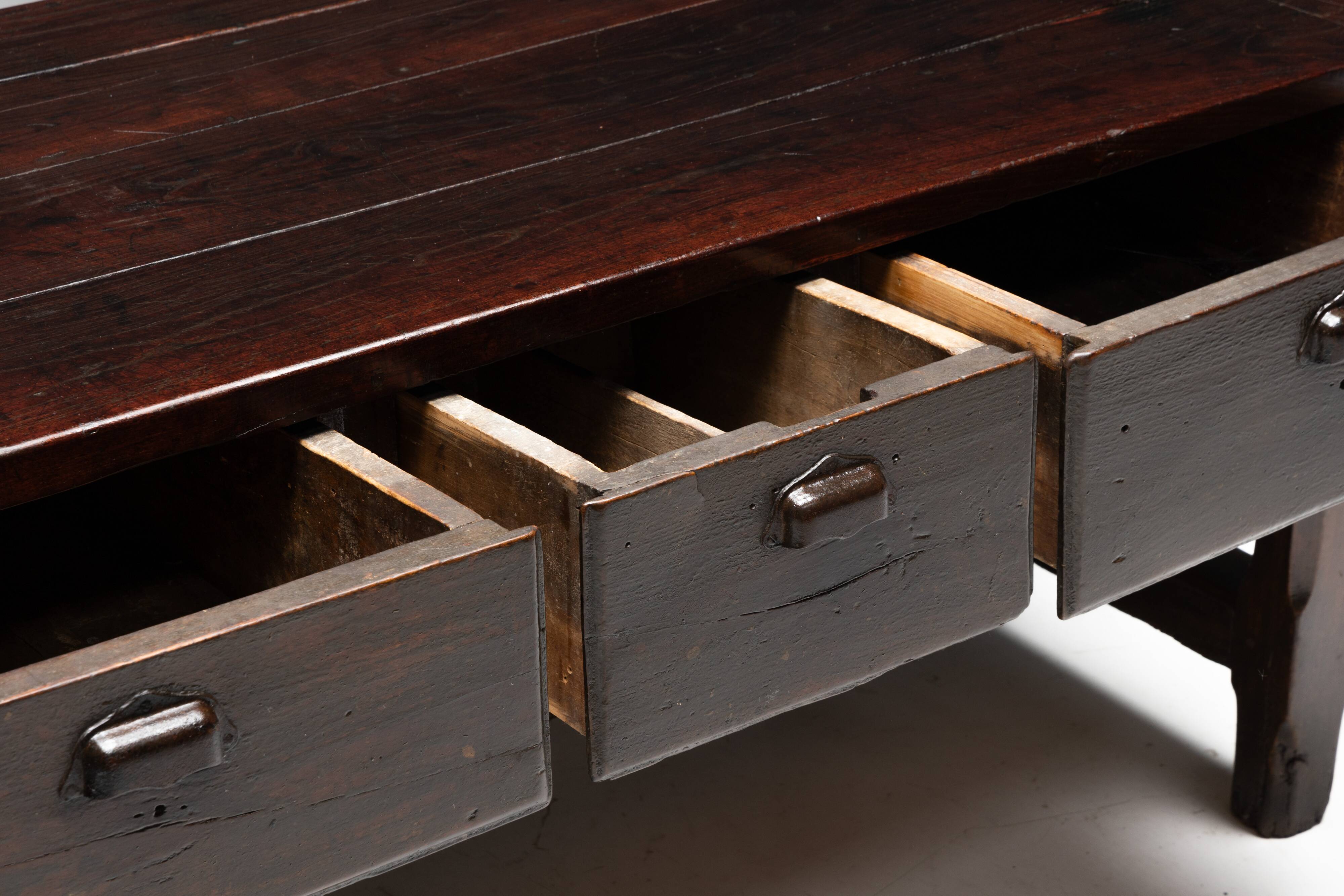 Wabi Sabi Brutalist Workbench, France, 19th Century