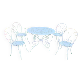 Old vintage wrought iron garden furniture