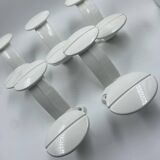 Double white metal coat rack
