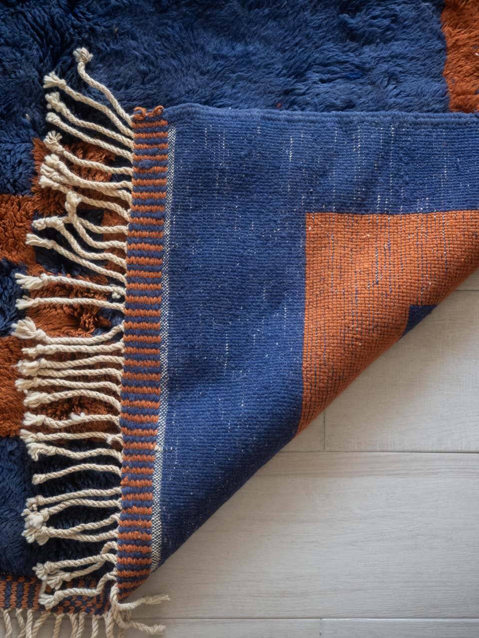 Moroccan wool beni ouarine rug 200x100cm
