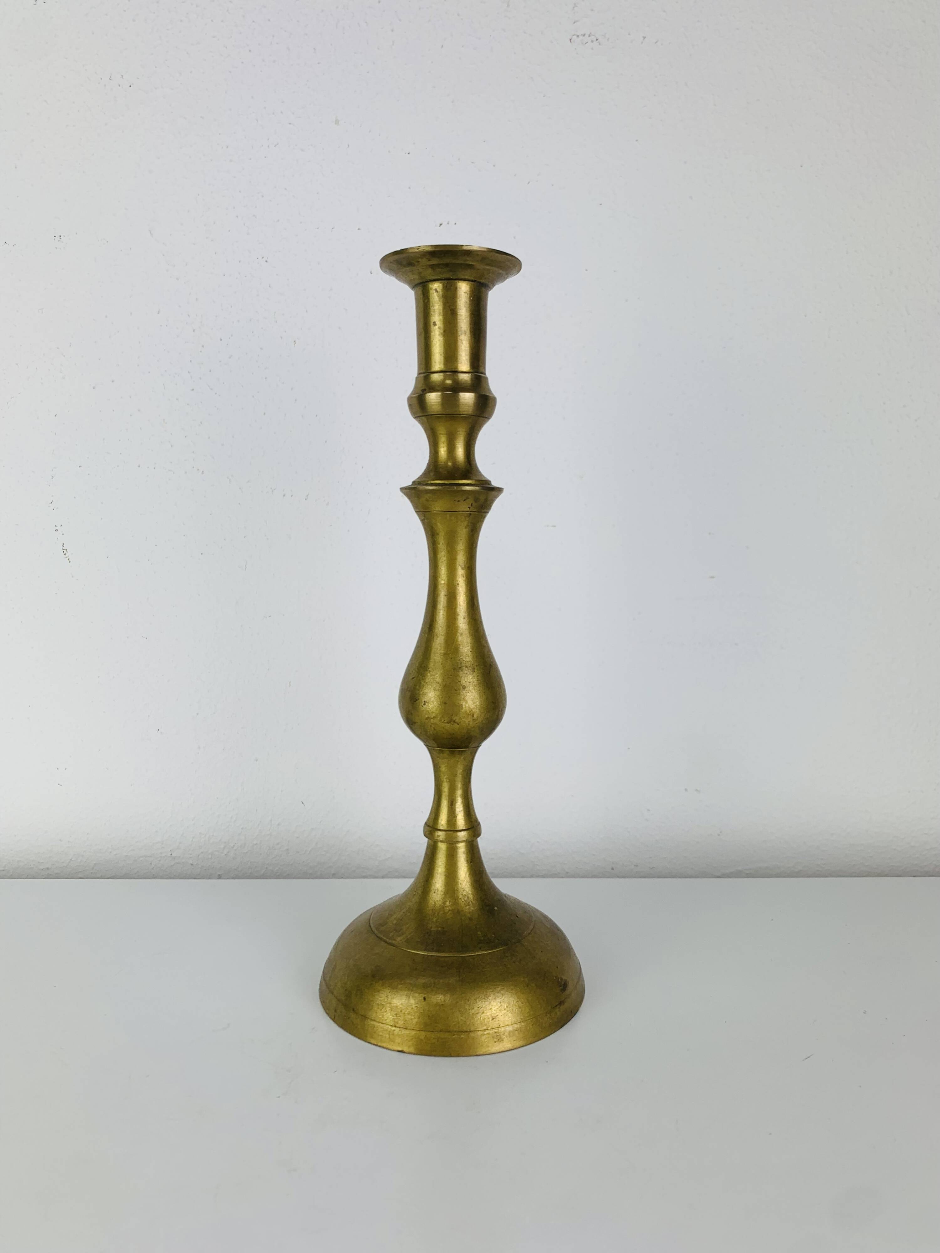 Vintage brass candlestick 26 cm
