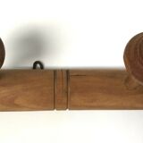 Wooden coat rack 4 vintage patères