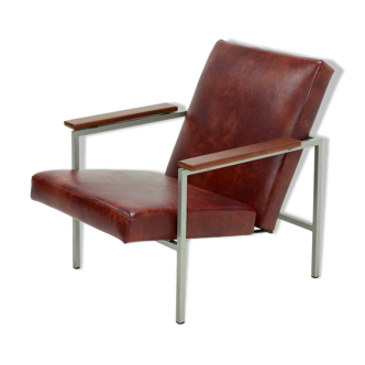 Dutch design Adjustable Leather Armchair 1960s