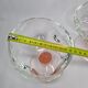 Pair of standing glass cups, 16 cm, pink