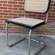 Ensemble de 4 chaises vintage modèle Cesca B32 en noir et chrome