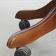 Chaise de bureau en cuir de vachette noir de style anglais