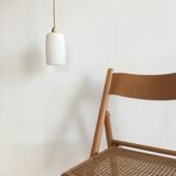 Hanging lamp in opaline oblong