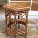 Bamboo and rattan pedestal table