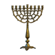 Menorah Hanukkah Brass Chandelier by Tamar