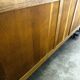 Vintage french oak sideboard with wavy details, ca. 1950s