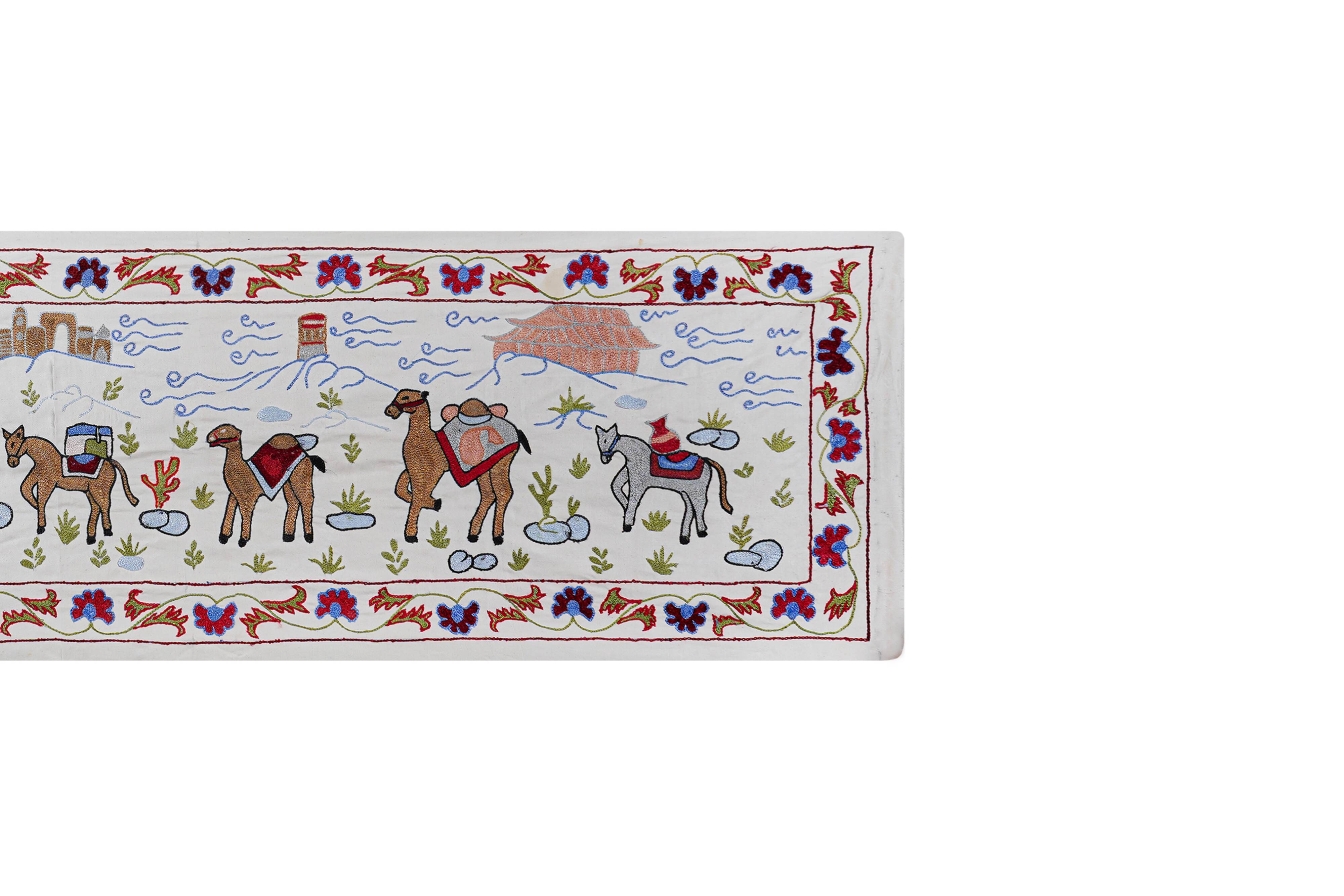 Hand-knotted rug, vintage Turkish rug 51x190 cm