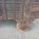 Old Vintage Indian Box on Wooden Wheels Early 20th S