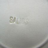 Salins art deco white dabbling plate pink parakeet and lavaters