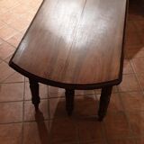 Round table cherry wood shutters, 6 feet, extendable 10/12 cutlery