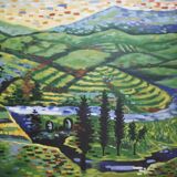 Landscape painting on canvas, early twenty-first century