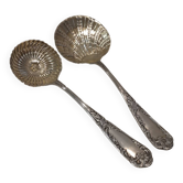 Service à fraises 2p argent 950 Minerve style rococo orfevre SAM