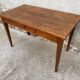 Table de ferme en bois massif avec 1 tiroir