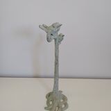 Verdigris metal jewelry stand