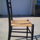 wood and rope chair