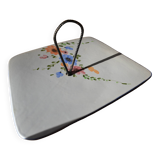 Earthenware tray with handle