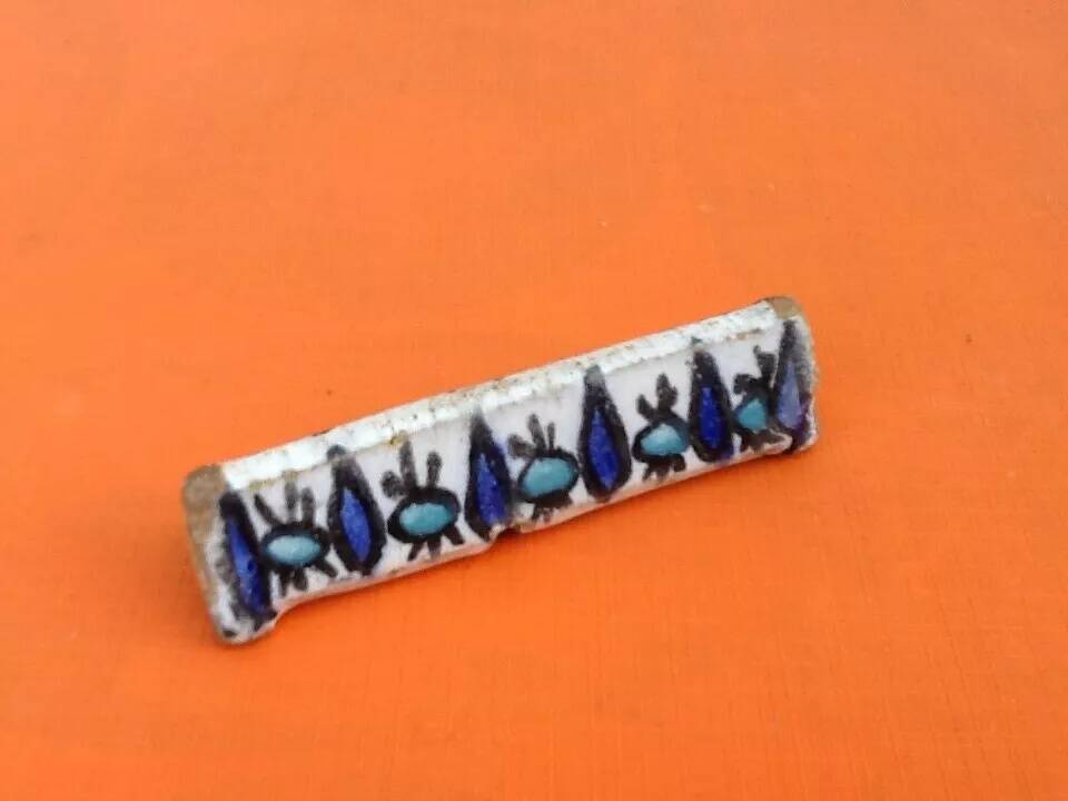 1930s 10 Knife Holders Glazed Ceramic