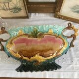 Art Nouveau planter barbotine Majolica 19th
