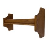 Vintage wooden wall shelve rack bookshelf in oak