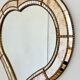 Large vintage Spanish Venetian-style wall mirror, brass, 1980s Hollywood Regency