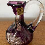 Verseuse flacon Caesar crystal Bohemiae cristal violet Tchèque vintage