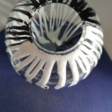Glass spherical vase and glass paste circa 1970