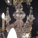 Chandelier bronze and crystal