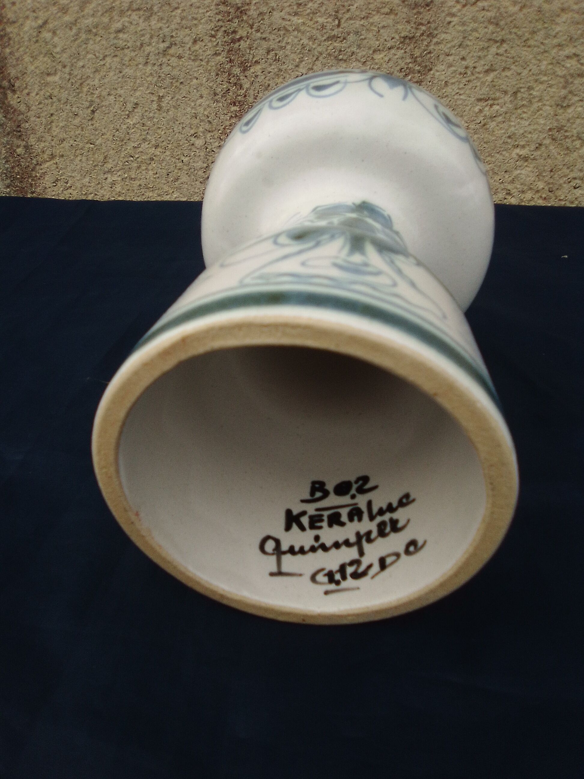 Candle holder pique candle candle in fa£ience of Quimper Keraluc H 16 cm