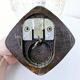 2 Art Deco ball wall lights Wood Cut glass Functional
