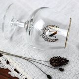 6 glasses with digestive "N"