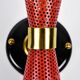Sconce red and black perforated metal 1960