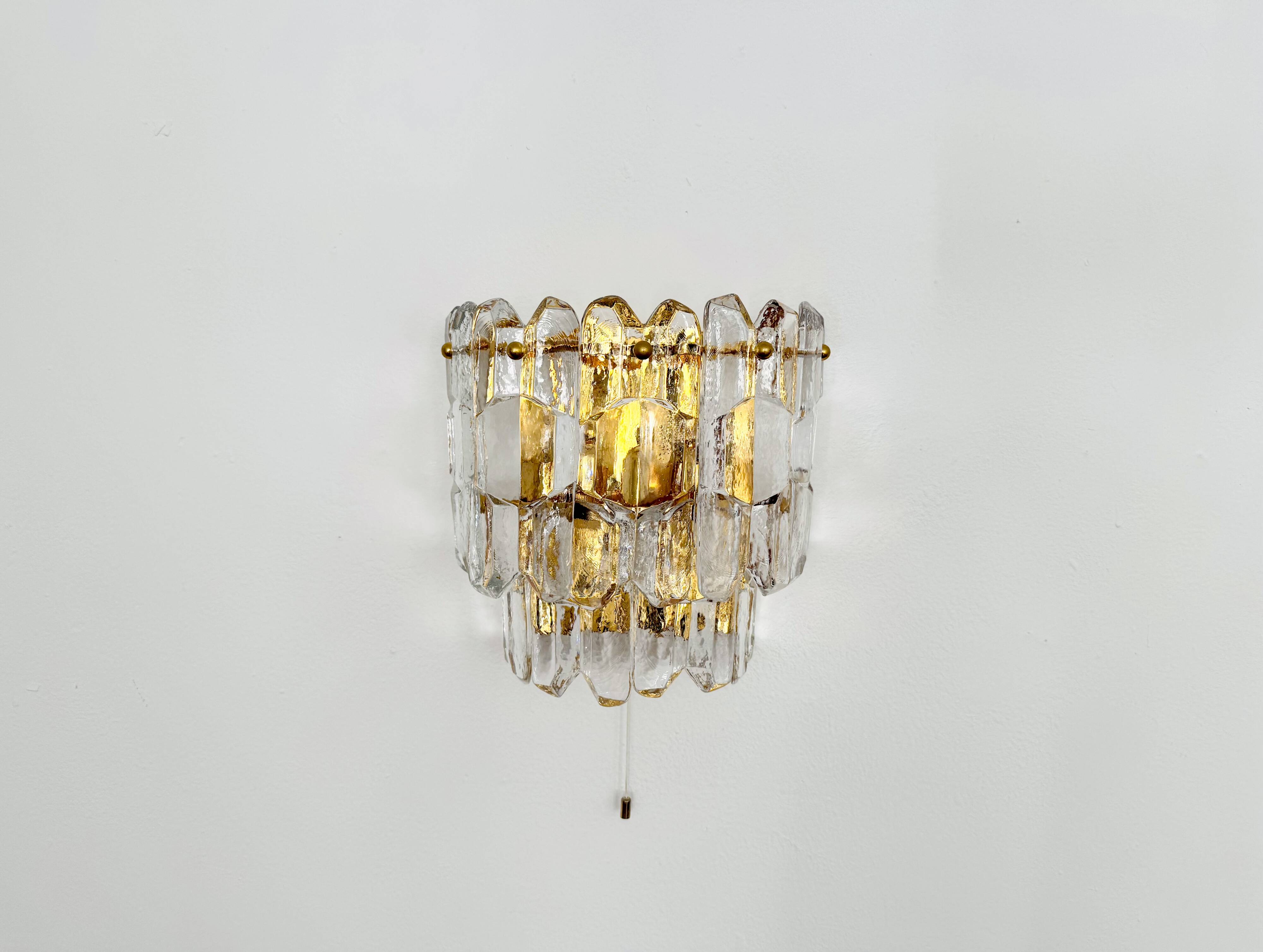 Palazzo Ice Glass Wall Lamp by J.T. Kalmar