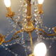 Bronze chandelier with crystal pendants – 5 lights